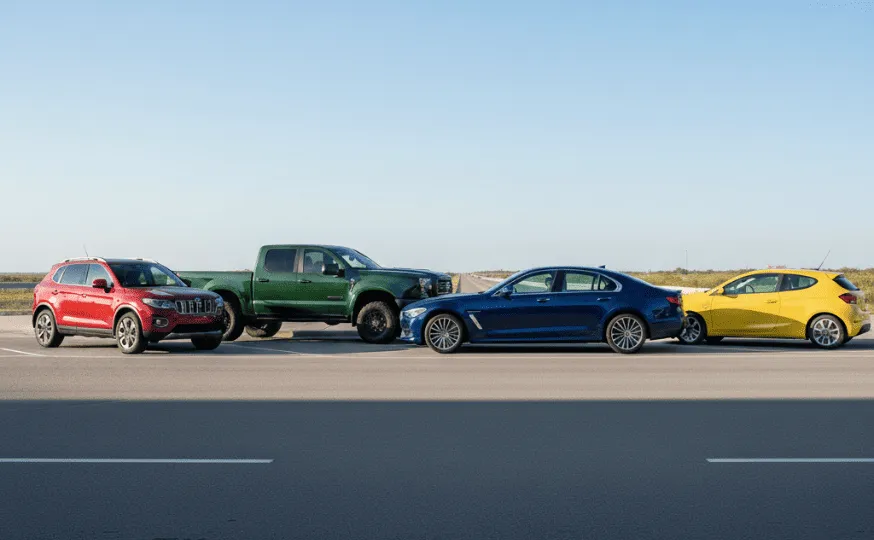 SUV, PickUp, Sedán y Hatchback