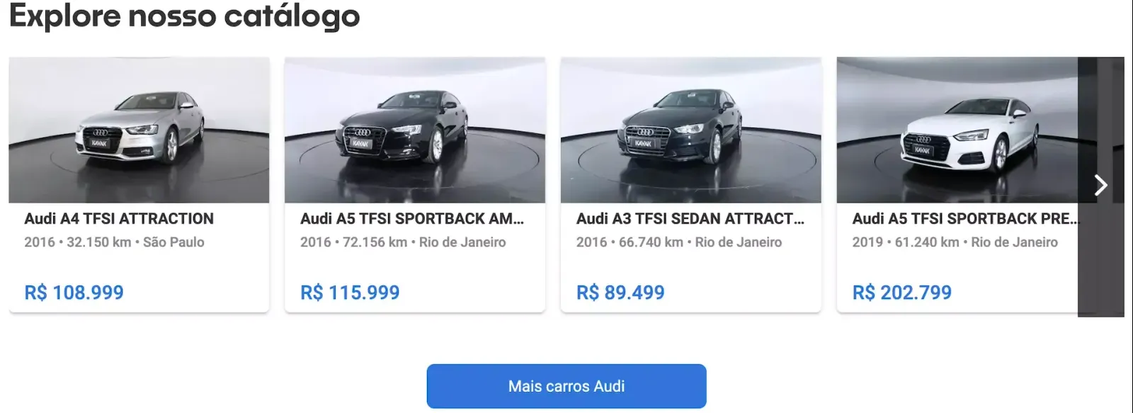 Carros Audi Preço