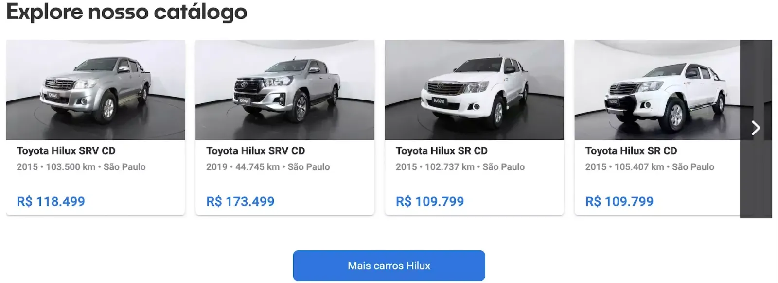 Hilux preço
