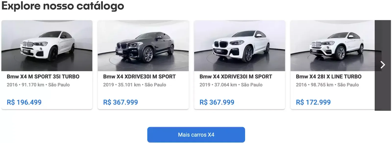 BMW X4 preço