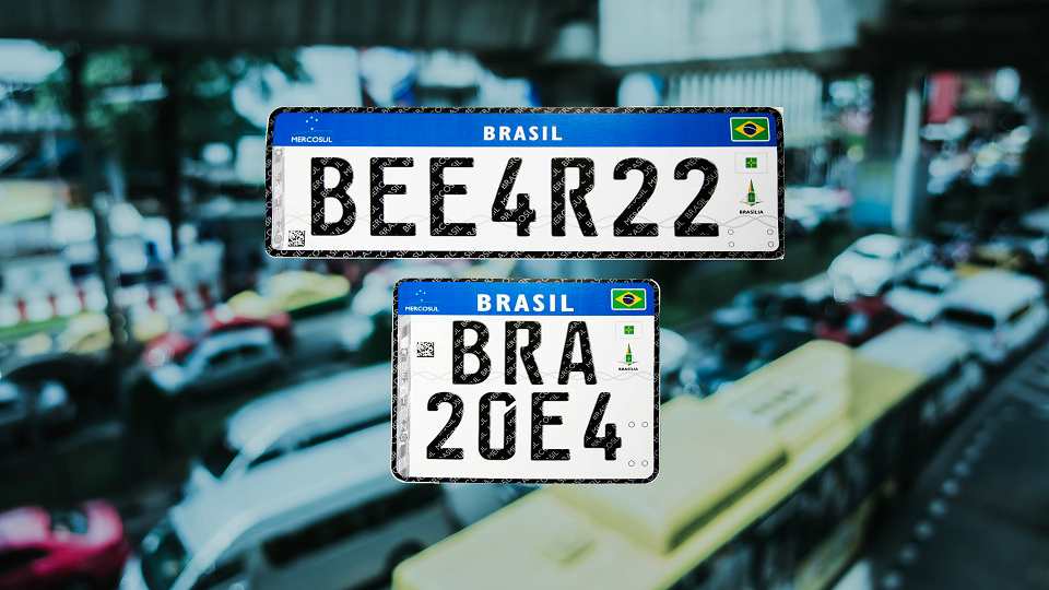Placa Mercosul - carro e motocicleta