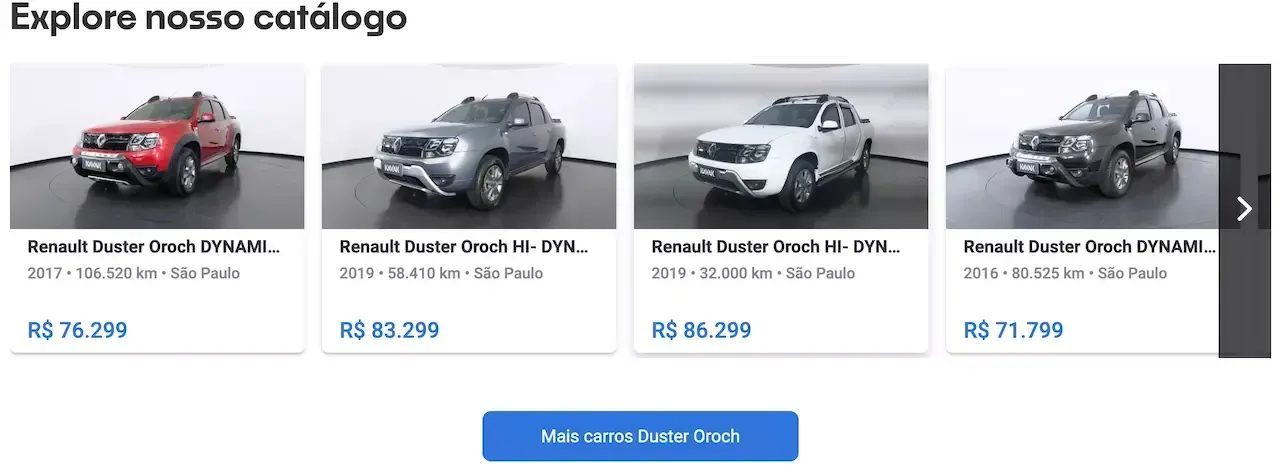 Renault Duster Oroch preço