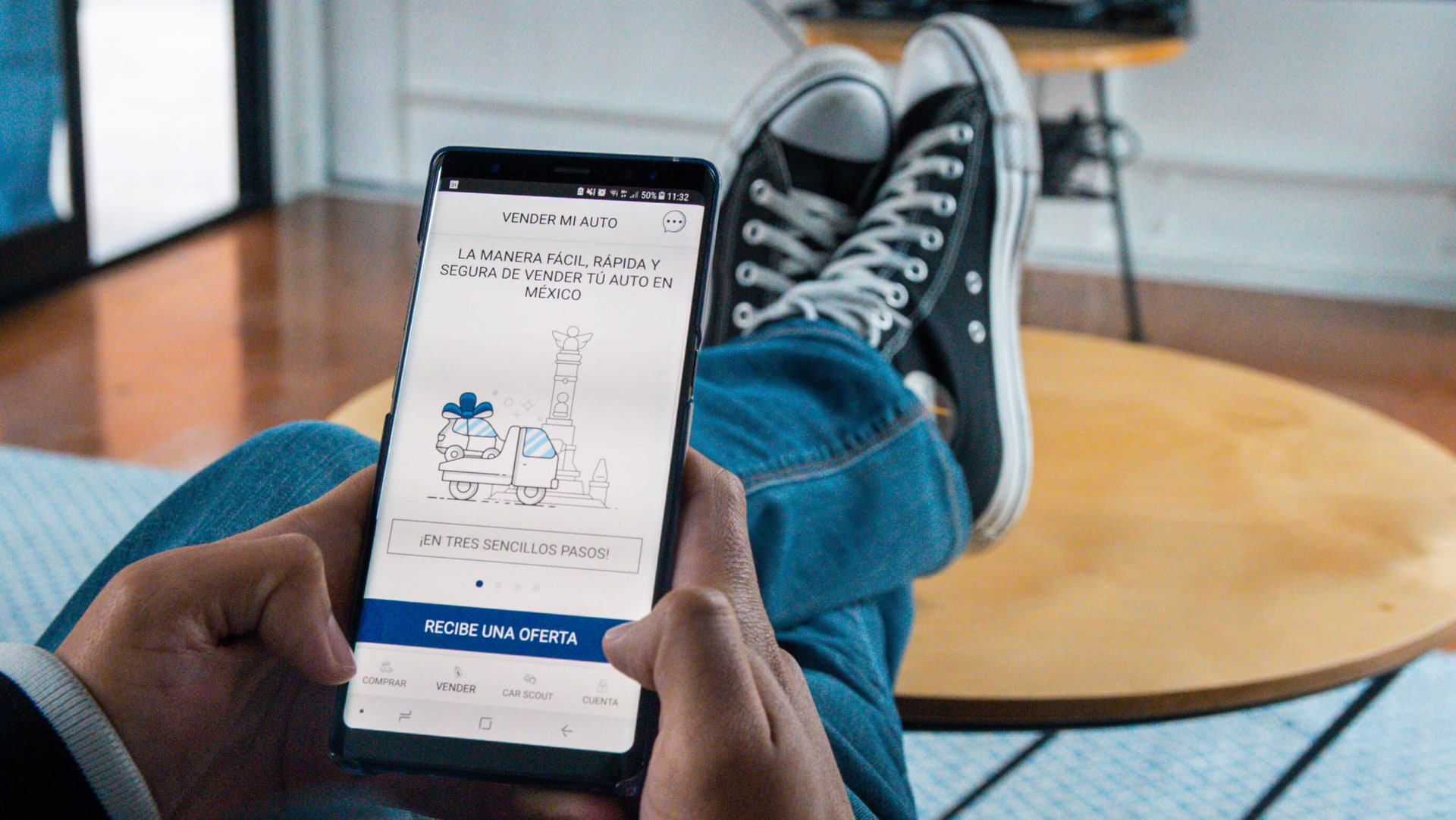 Vender auto usado a comprador en línea