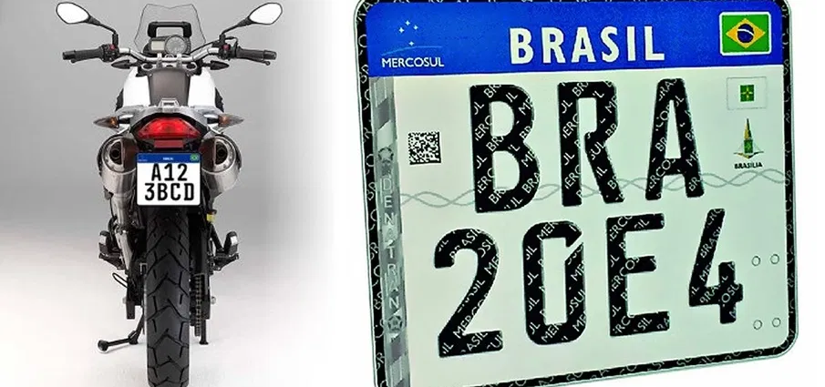 Placa Mercosul Motos