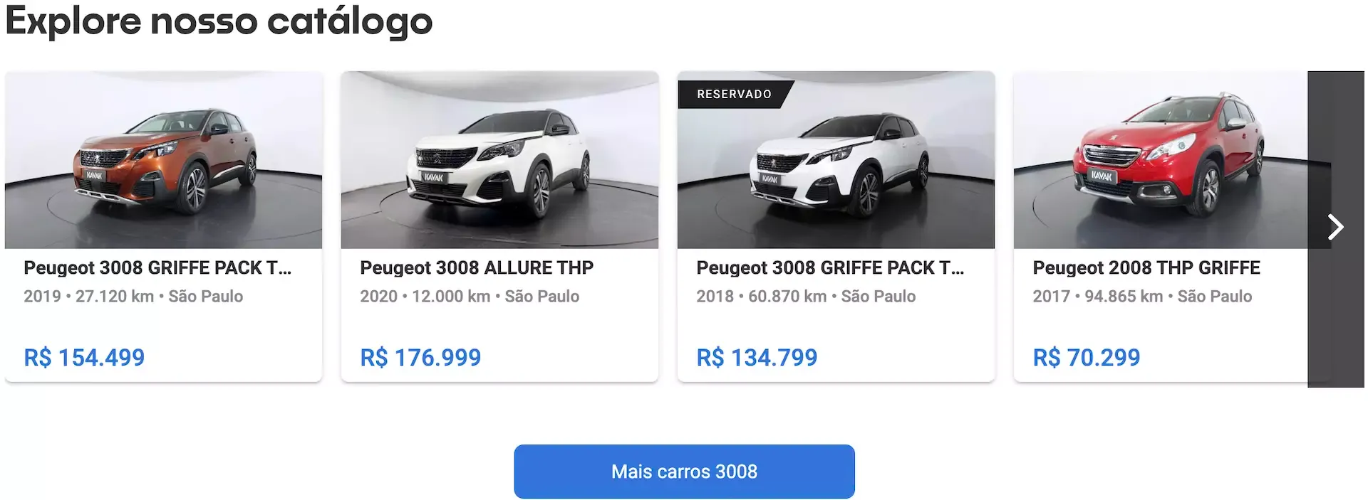 Peugeot 3008 preço
