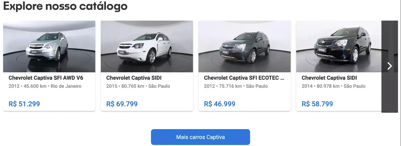 Chevrolet Captiva Preço