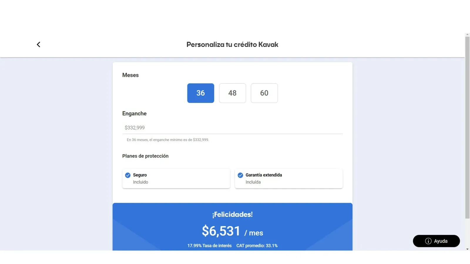 Simulador financiero automotriz