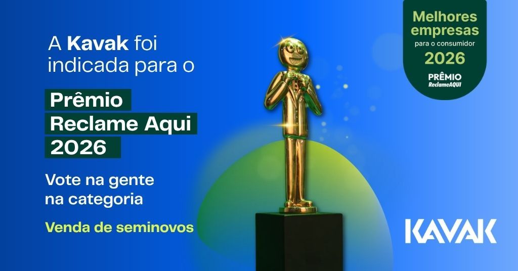 Kavak concorre ao Prêmio Reclame AQUI 2026! Veja como votar